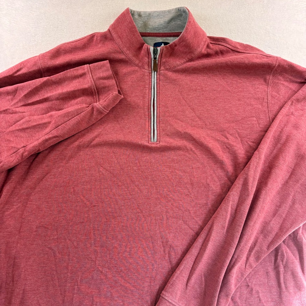 Johnnie-O Sully 1/4 Zip Pullover Mens XL Merlot Red Heathered JMKO1460
